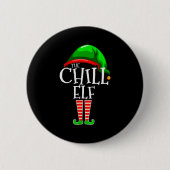 The Chill Elf Family Matching Group Christmas Gift Button (Vorderseite)