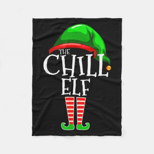 The Chill Elf Family Matching Group Christmas Gift Fleecedecke (Vorderseite)