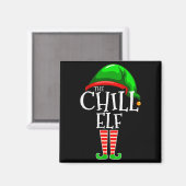 The Chill Elf Family Matching Group Christmas Gift Magnet (Vorderseite/Rückseite)