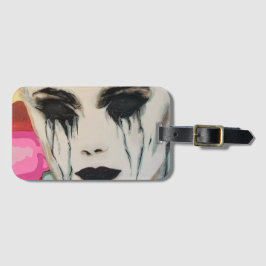 "The Chill" Gemälde auf einem Gepäckanhänger