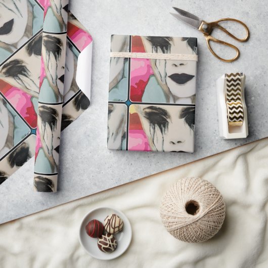 "The Chill" Gemälde auf einem Geschenkpapier (Kunsthandwerk)