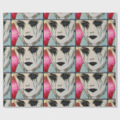 "The Chill" Gemälde auf einem Geschenkpapier (Flach)