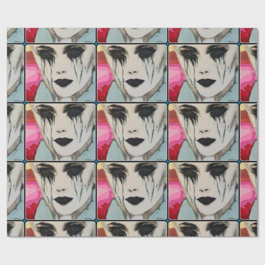 "The Chill" Gemälde auf einem Geschenkpapier (Flach)