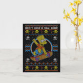 The Christmas Bart Don't Have A Cow Ugly Sweater  Karte (Gelbe Blume)