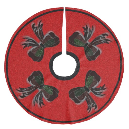 The Christmas Bow - Polyester Weihnachtsbaumdecke (Vorderseite)