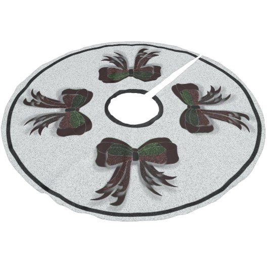 The Christmas Bow - Polyester Weihnachtsbaumdecke (Schrägansicht)