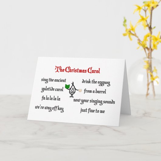 The Christmas Carol - Ein lustiges, fröhliches Wei Karte (Gelbe Blume)
