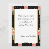 The Christmas Nutcracker Gold Starry Night Feiertagskarte (Rückseite)