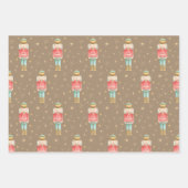 The Christmas Nutcracker Gold Stars Kraft Geschenkpapier Set (Vorderseite 3)