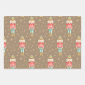 The Christmas Nutcracker Gold Stars Kraft Geschenkpapier Set (Vorderseite)