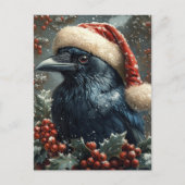 The Christmas Raven Postkarte (Vorderseite)