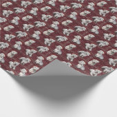 The Christmas West Highland Terrier Westie Geschenkpapier (Ecke)