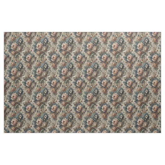 The Chthonic Ossuary - Gothic Statement Tile Stoff (Yard (91,4 cm))