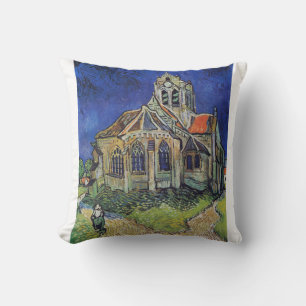 The Church at Auvers 1890 by Vincent van Gogh Kissen