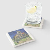 The Church at Auvers 1890 by Vincent van Gogh Steinuntersetzer (Seitenansicht)