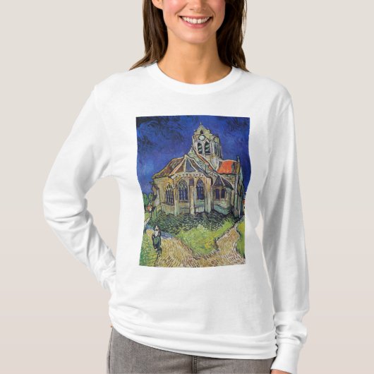 The Church at Auvers 1890 by Vincent van Gogh T-Shirt (Vorderseite)