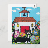 The Church Guardians Cat and Mouse Postcard Postkarte (Vorne/Hinten)