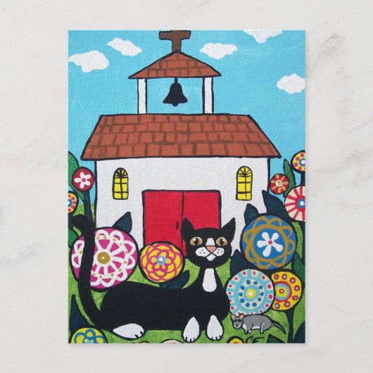 The Church Guardians Cat and Mouse Postcard Postkarte (Vorderseite)