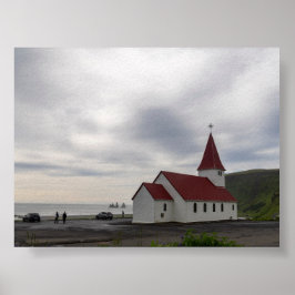 The church o Vik in Iceland Poster