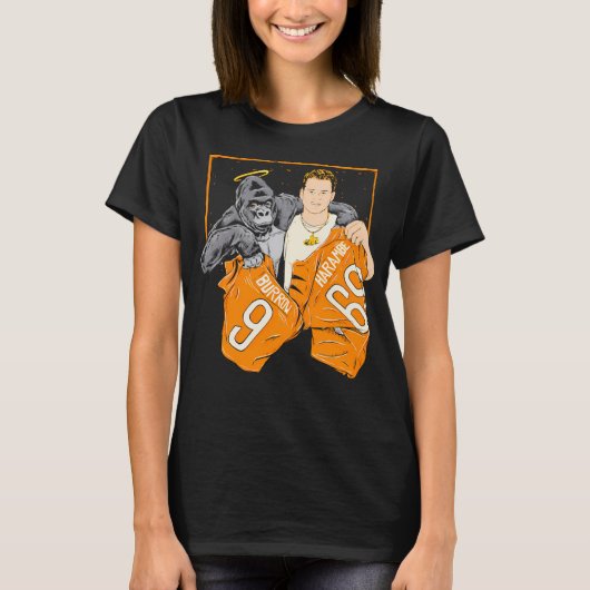 The Cincinnati Jersey Swap Joe Burrow And Harambe T-Shirt (Vorderseite)