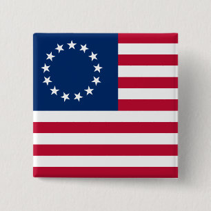 The Circle of Stars, American Flag by Betsy Ross Button