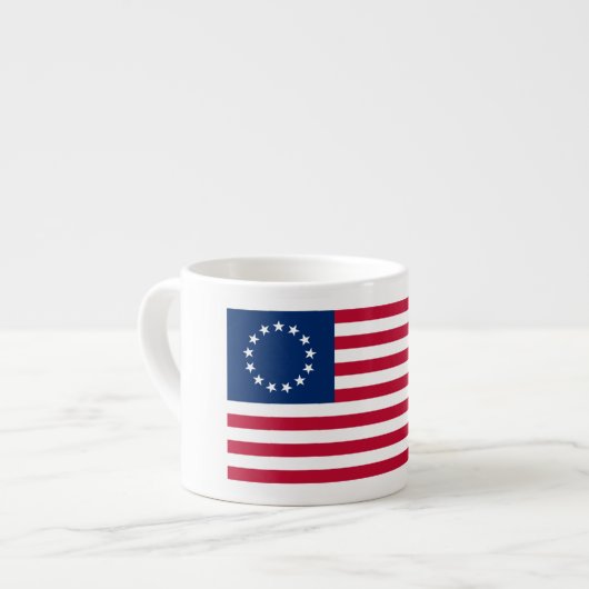 The Circle of Stars, American Flag by Betsy Ross Espressotasse (Vorderseite Links)