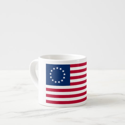 The Circle of Stars, American Flag by Betsy Ross Espressotasse (Vorderseite Links)