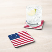 The Circle of Stars, American Flag by Betsy Ross Getränkeuntersetzer (Rechte Seite)