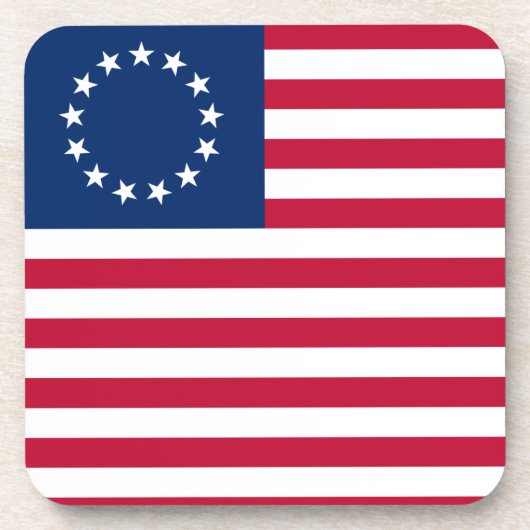 The Circle of Stars, American Flag by Betsy Ross Getränkeuntersetzer (Vorderseite)
