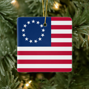 The Circle of Stars, American Flag by Betsy Ross Keramikornament
