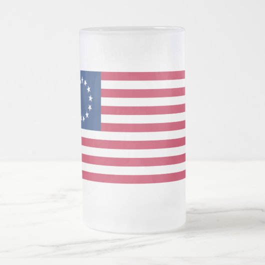 The Circle of Stars, American Flag by Betsy Ross Mattglas Bierglas (Mittel)