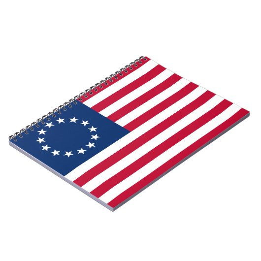 The Circle of Stars, American Flag by Betsy Ross Notizblock (Linke Seite)