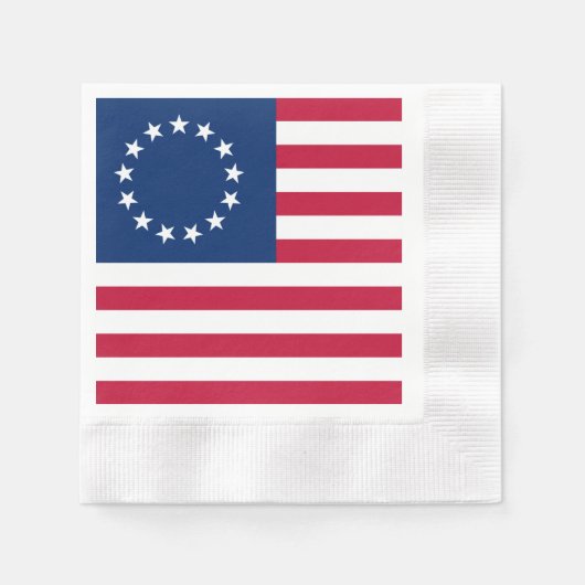 The Circle of Stars, American Flag by Betsy Ross Serviette (Vorderseite)