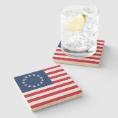 The Circle of Stars, American Flag by Betsy Ross Steinuntersetzer (Seitenansicht)