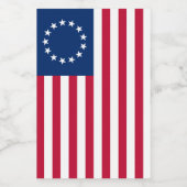 The Circle of Stars, American Flag by Betsy Ross Weinetikett (Einzelnes Label)