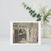 The Circululation Library (Pen, Tinte, w/c und w) Postkarte (Stehend Vorderseite)