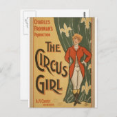 The Circus Girl, A.H.Canby Retro Theater Postkarte (Vorne/Hinten)