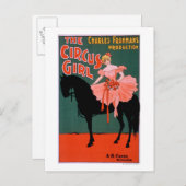 The Circus Girl - Die Frau auf Pferdetheater Postkarte (Vorne/Hinten)