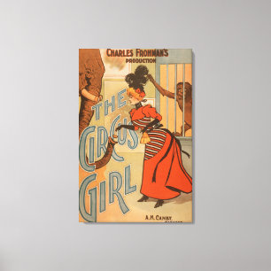 The Circus Girl - Fütternd Elefant und Affe Leinwanddruck