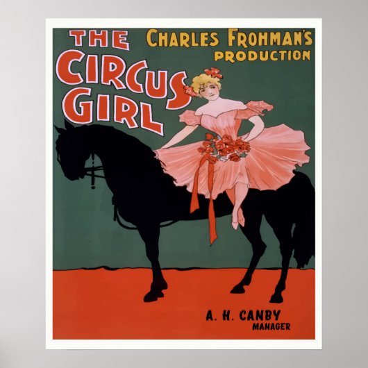 The Circus Girl Theater Poster um 1897 (Vorne)