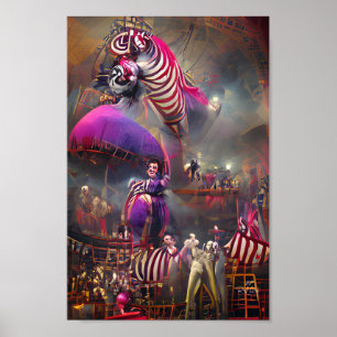 THE CIRCUS SHOW Fantasy Art Illustrations Poster