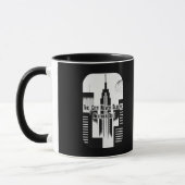 The City Never Sleeps Hustle Skyline Design Tasse (Links)