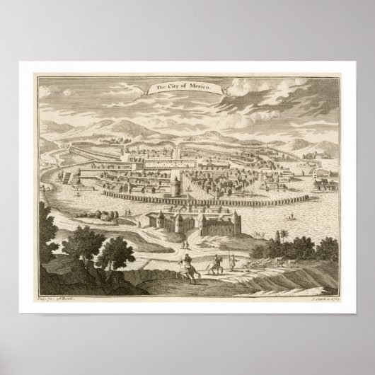 The City of Mexico, 1723 Poster (Vorne)