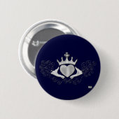 The Claddagh (Silver) Button (Vorne & Hinten)