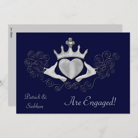 The Claddagh (Silver) Einladung (Vorne/Hinten)