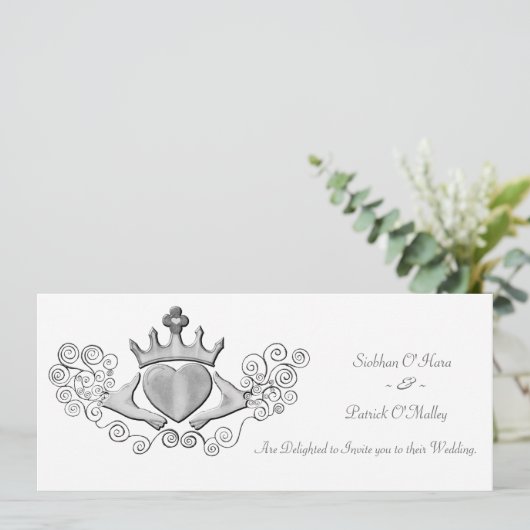 The Claddagh (Silver) Einladung (Stehend Vorderseite)
