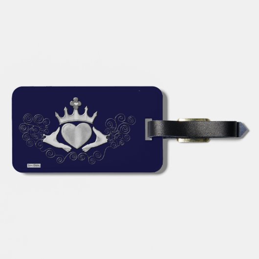 The Claddagh (Silver) Gepäckanhänger (Rückseite horizontal)