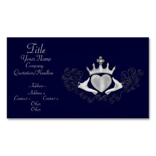 The Claddagh (Silver) Magnetische Visitenkarte