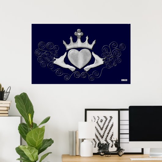 The Claddagh (Silver) Poster (Heimbüro)