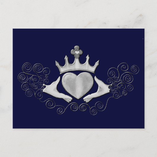 The Claddagh (Silver) Postkarte (Vorderseite)